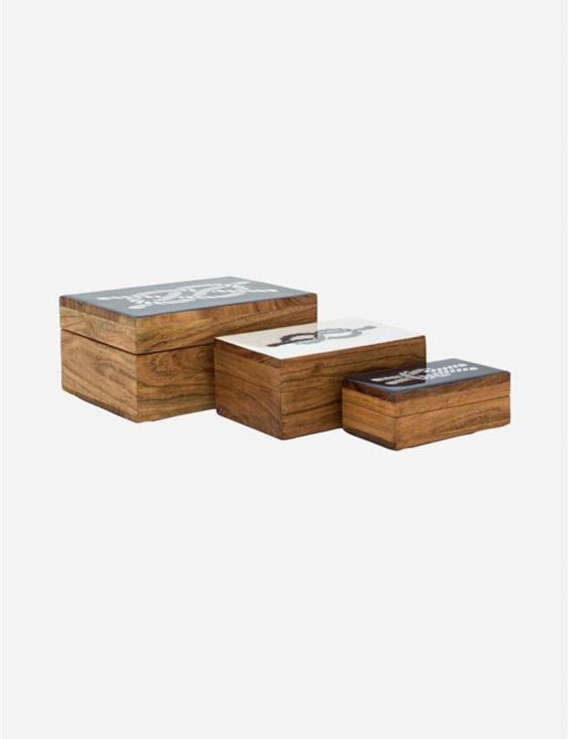 Caja con tapa esmaltada nudos marineros blau | Sottovento