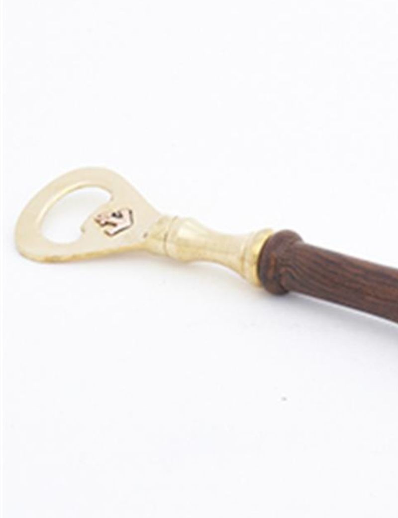 Abridor mango madera laton ancla oro | Sottovento