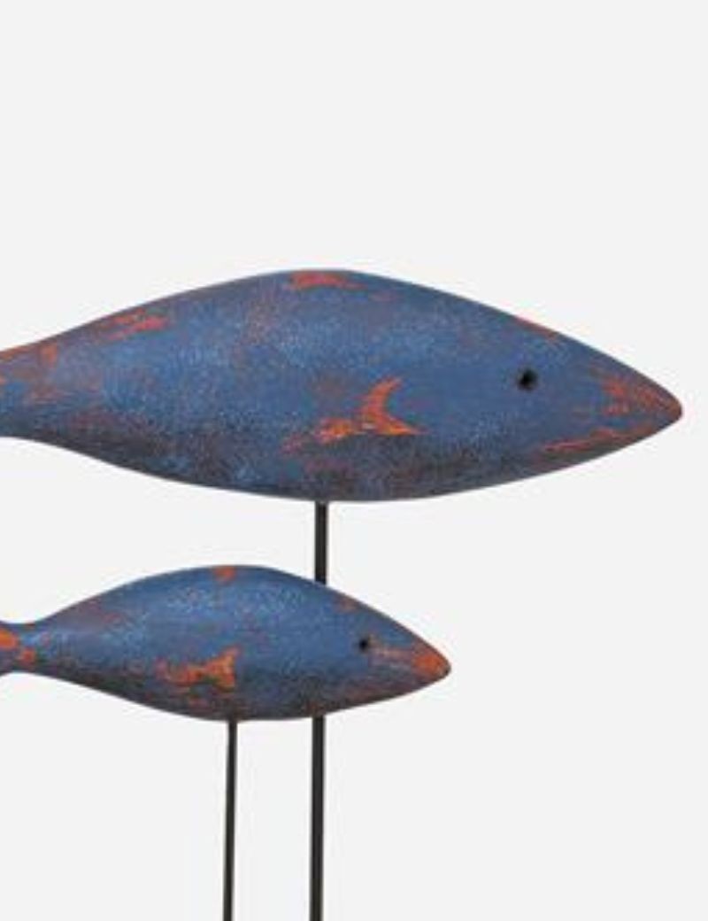 Peces de madera con base bleu | Sottovento