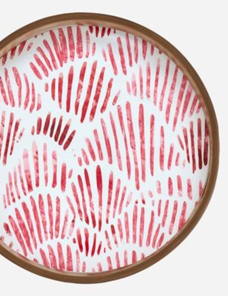 Bandeja de madera esmaltada conchas red | Sottovento