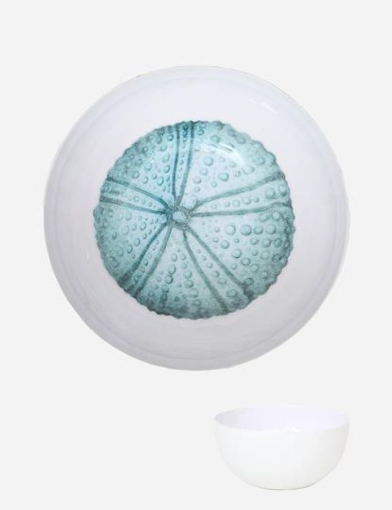 Bol de metal erizo de mar esmaltada bleu | Sottovento