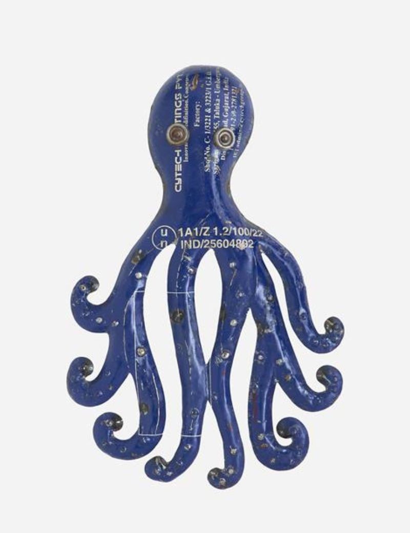 Pulpo de metal reciclado blu reale | Sottovento